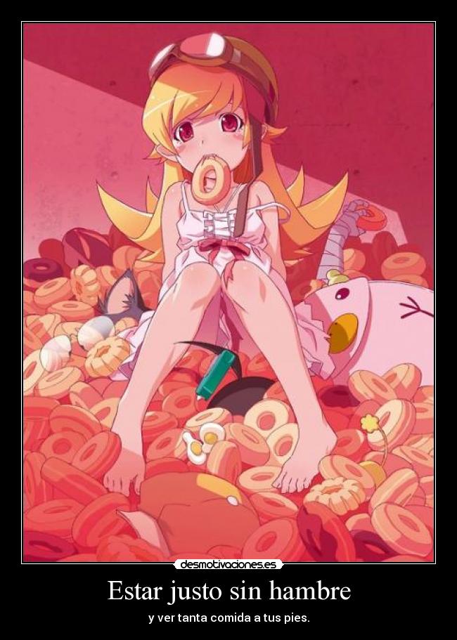 Estar justo sin hambre - y ver tanta comida a tus pies.