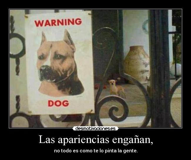 Las apariencias engañan, - 