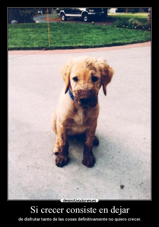 Si crecer consiste en dejar -