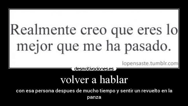 volver a hablar - 