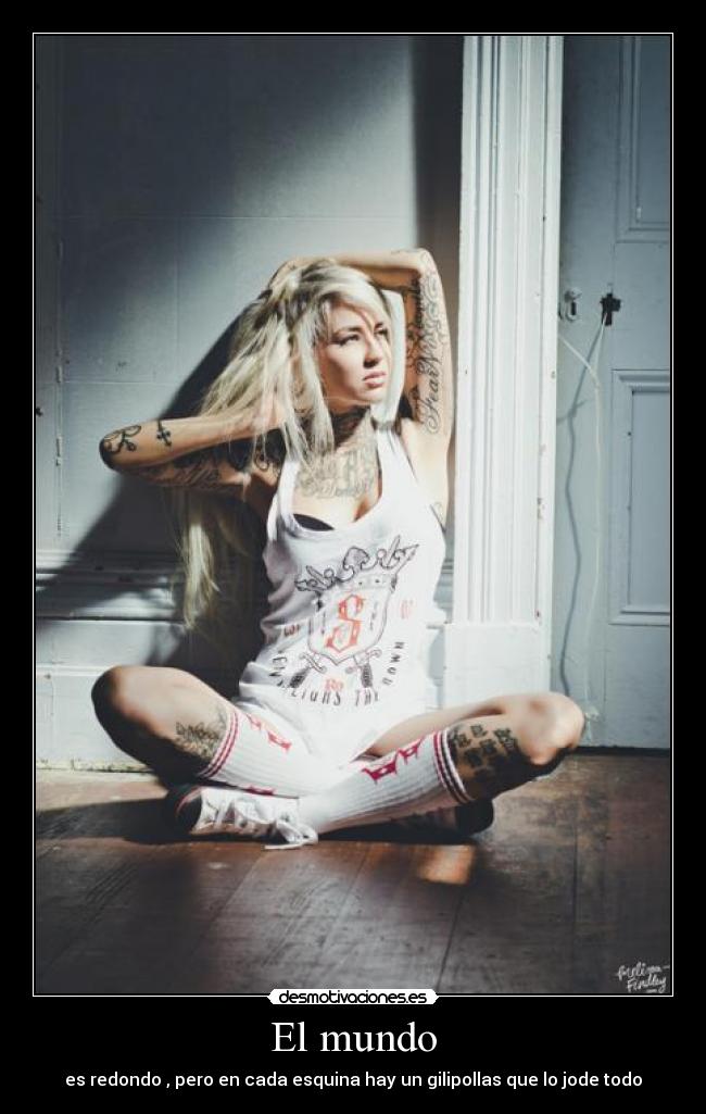 El mundo - es redondo , pero en cada esquina hay un gilipollas que lo jode todo