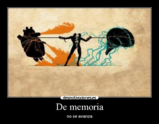 De memoria - no se avanza