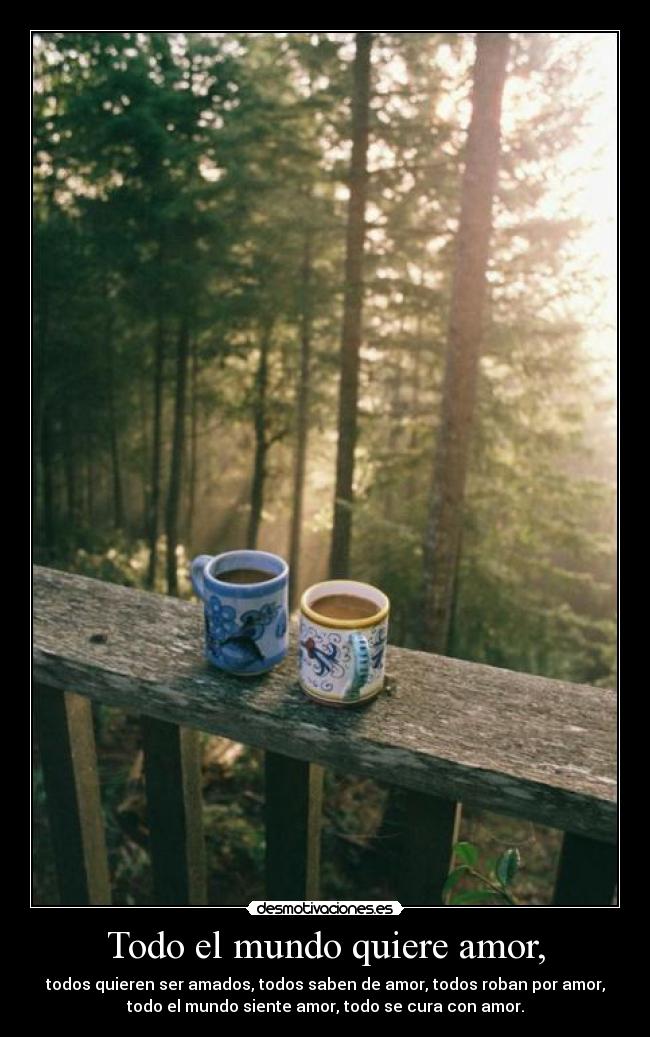 Todo el mundo quiere amor, - 
