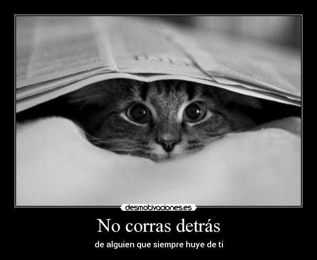 No corras detrás - de alguien que siempre huye de ti