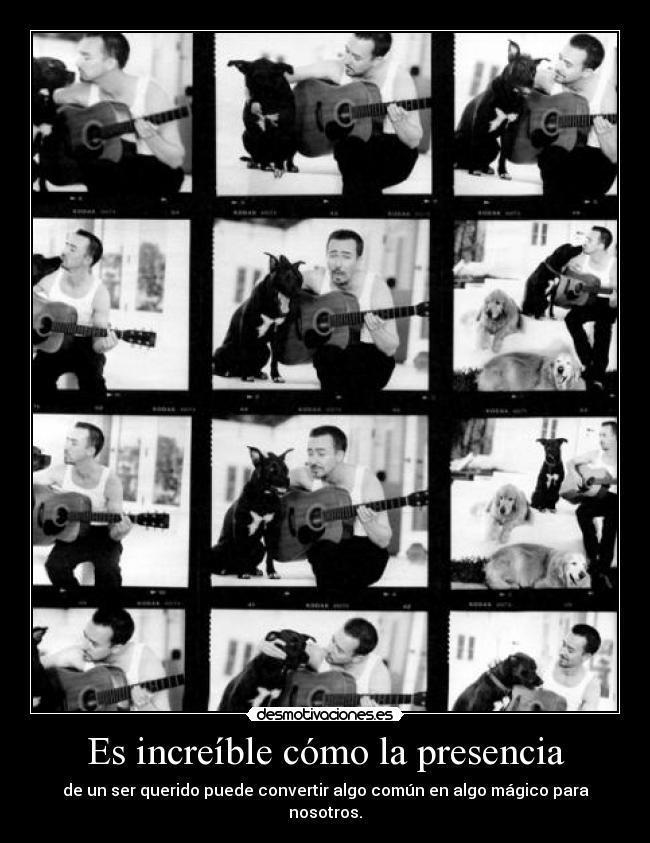 Es increíble cómo la presencia - 