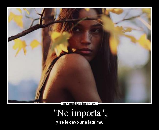 No importa, - 