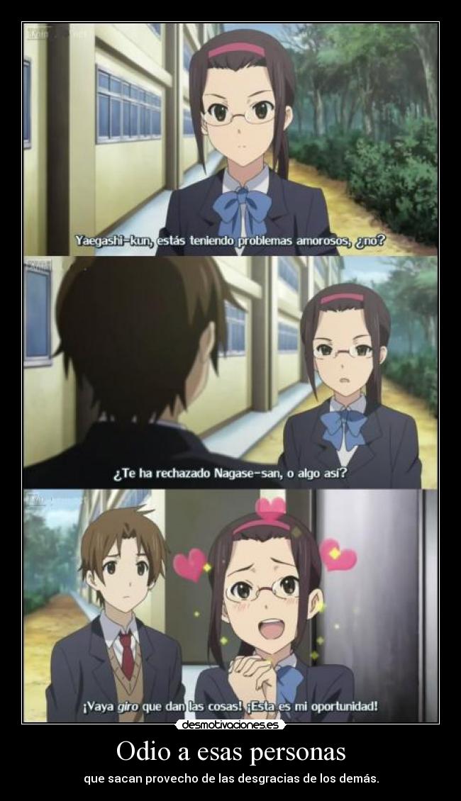 Odio a esas personas -