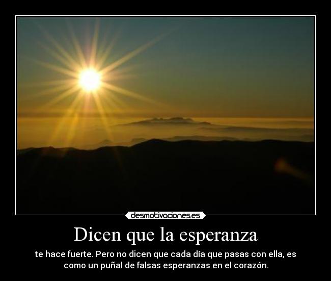 carteles esperanza punal esperanza desmotivaciones