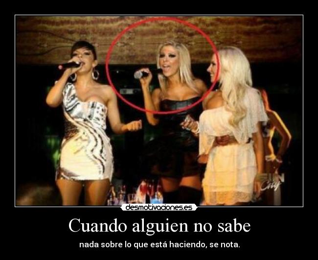 Cuando alguien no sabe -