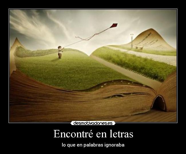 Encontré en letras - lo que en palabras ignoraba
