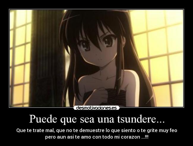 Puede que sea una tsundere... -