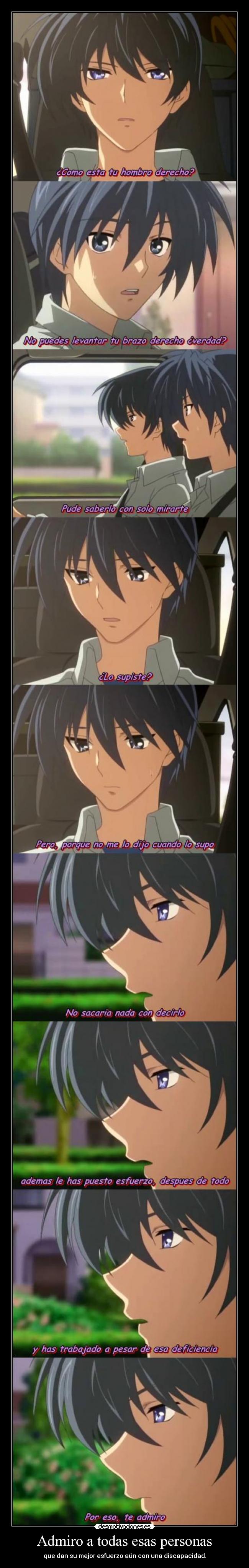 Admiro a todas esas personas - que dan su mejor esfuerzo aún con una discapacidad.