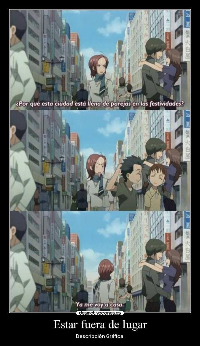 Estar fuera de lugar - Descripción Gráfica.