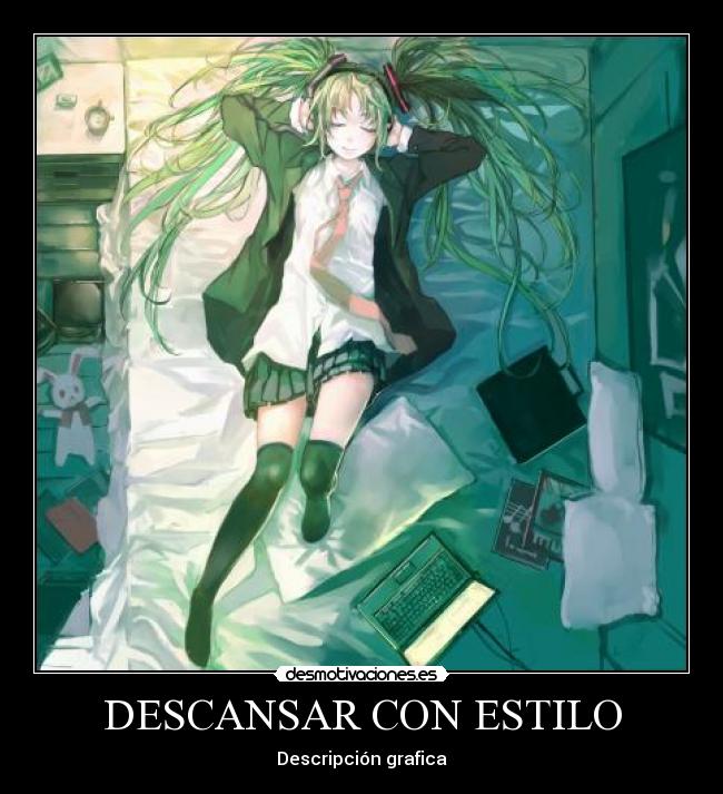 DESCANSAR CON ESTILO - Descripción grafica