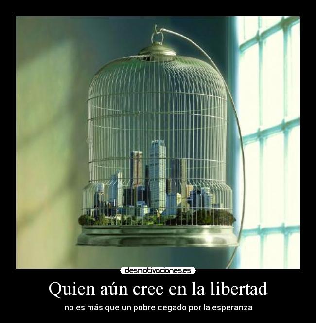 carteles libertad libertad creer ser cegar esperanza pobre ely desmotivaciones