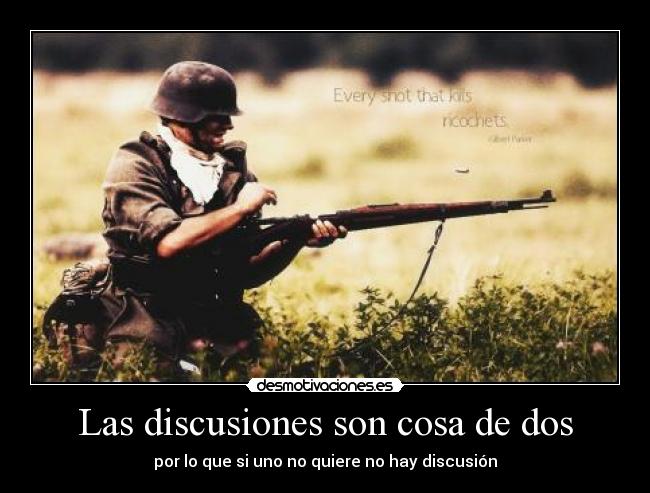 Las discusiones son cosa de dos - 