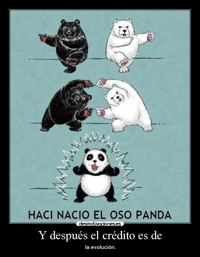 Y después el crédito es de - la evolución.