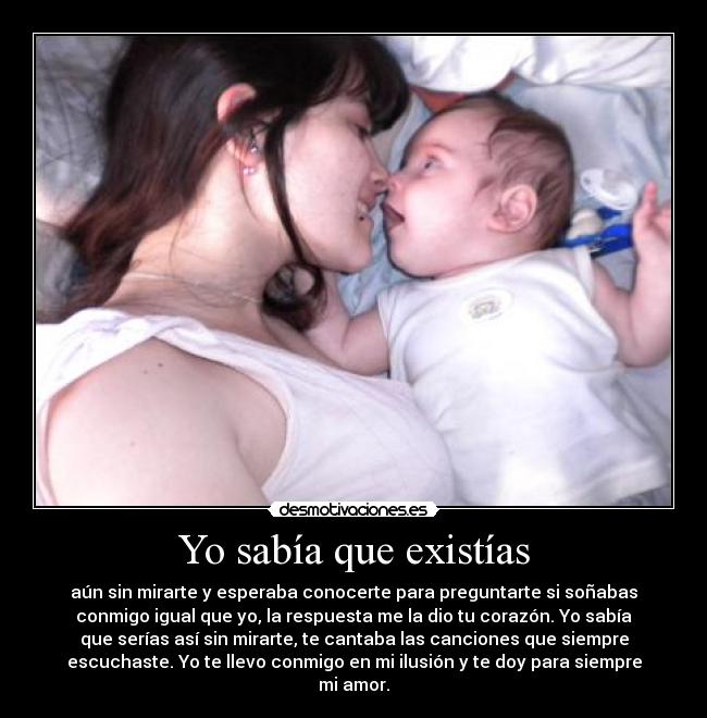 Yo sabía que existías - 