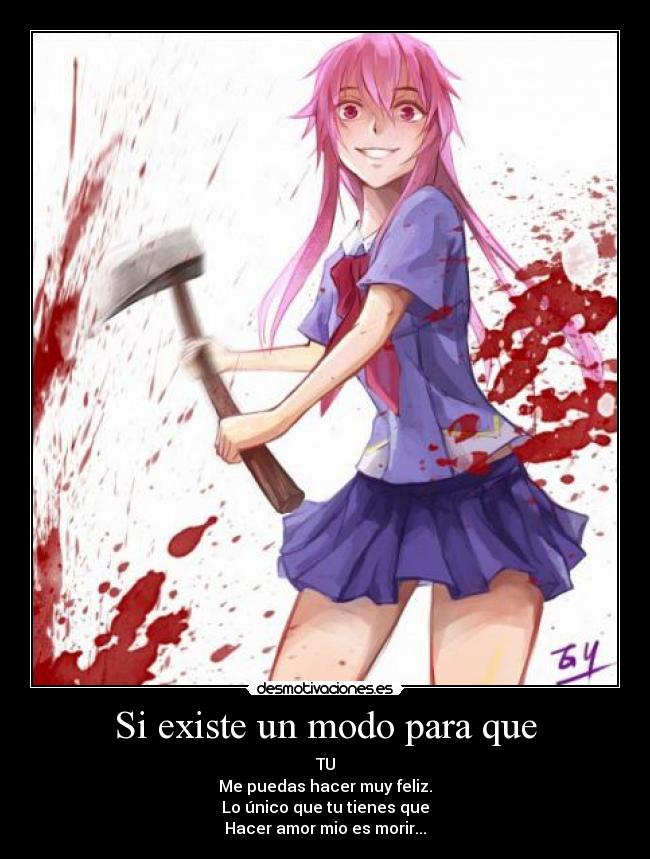 carteles panda pxndx cuando como deberia ser yuno gasai mirai nikki desmotivaciones