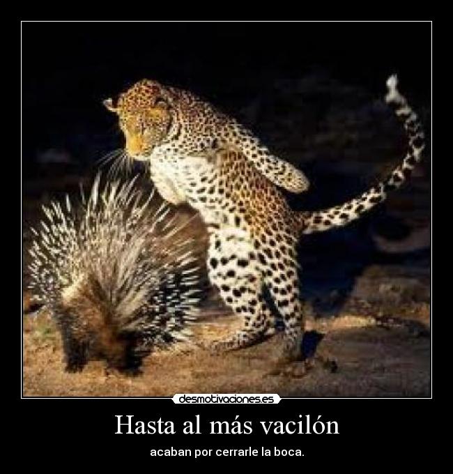 Hasta al más vacilón - acaban por cerrarle la boca.