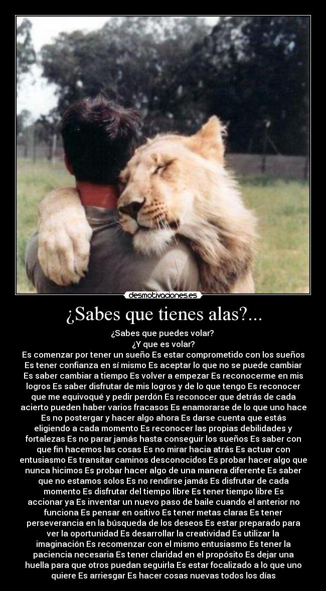 ¿Sabes que tienes alas?... - 