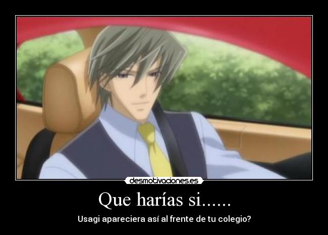 Que harías si...... - Usagi apareciera así al frente de tu colegio?