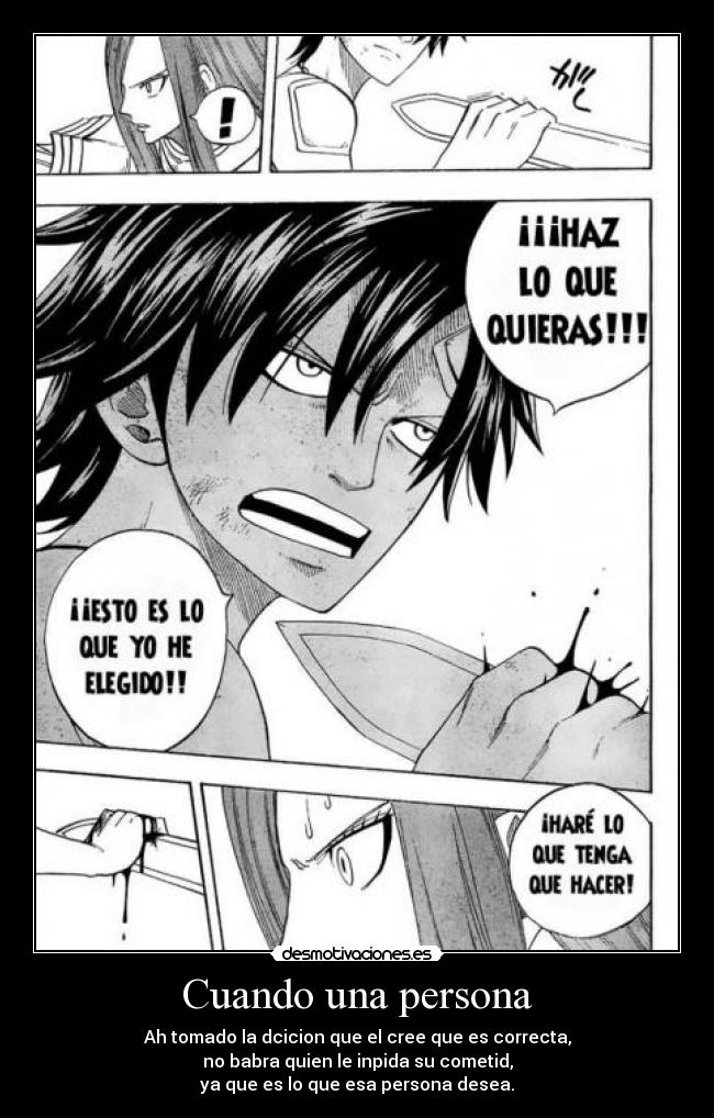 carteles desmotivaciones manga fairy tail gray fullbuster erza scarlet desmotivaciones