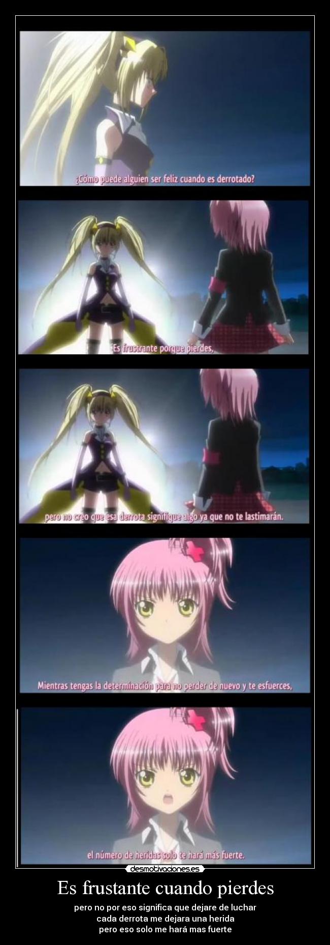carteles anime derrota frustar amistad herida fuerte shugo chara desmotivaciones