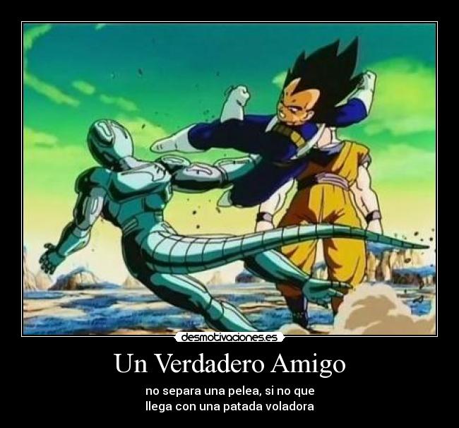 Un Verdadero Amigo - no separa una pelea, si no que
llega con una patada voladora
