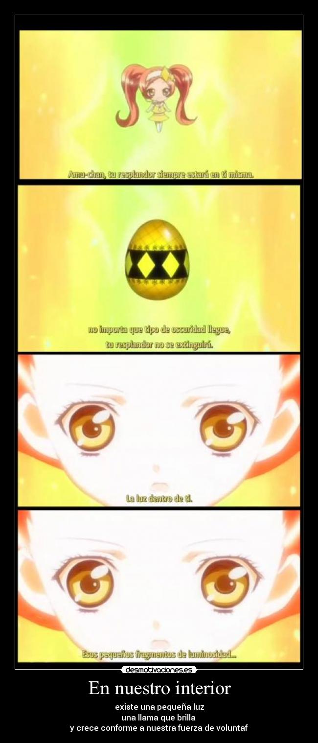 carteles anime lux interior crecer esperanza fuerza dia amu shugo chara desmotivaciones