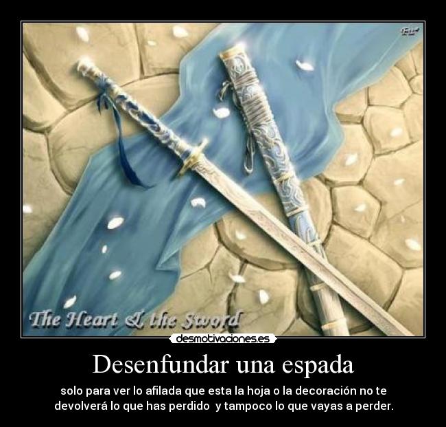 carteles anime manga otaku amor cruce espadas desmotivaciones