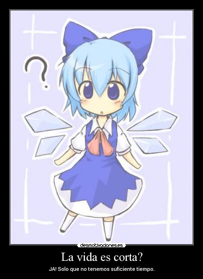 La vida es corta? - JA! Solo que no tenemos suficiente tiempo.