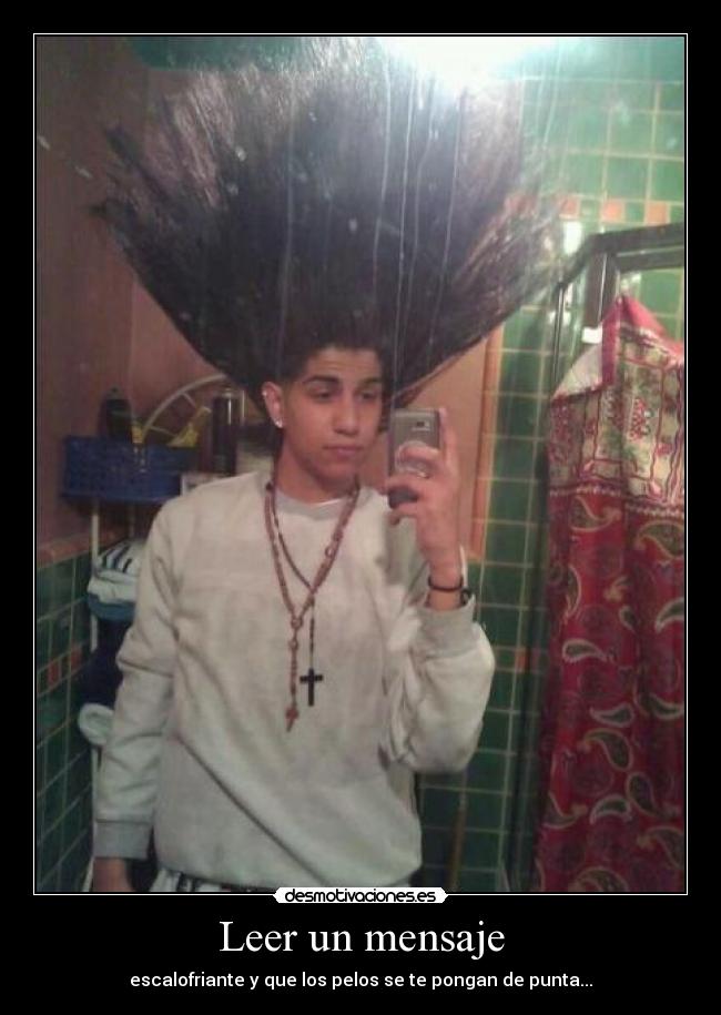 Leer un mensaje - escalofriante y que los pelos se te pongan de punta...