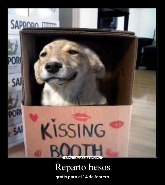 Reparto besos - gratis para el 14 de febrero.