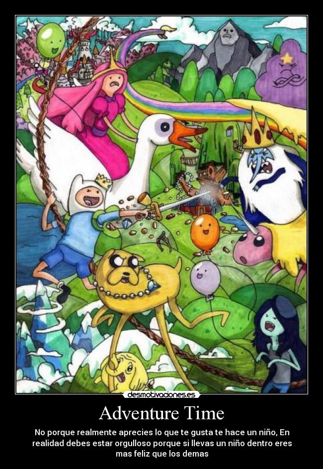 carteles adventure time hora aventura desmotivaciones
