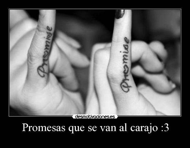 Promesas que se van al carajo :3 -