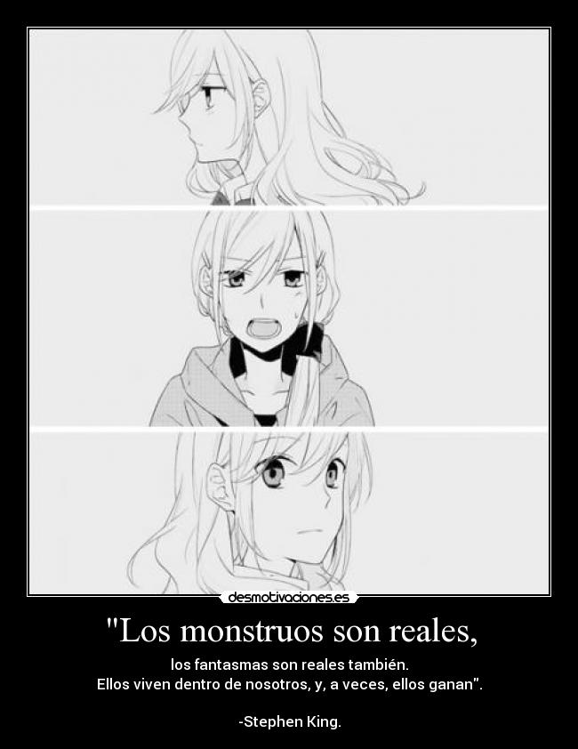 carteles monstruos reales fantasmas viven nosotros ganan anime manga frases stephen desmotivaciones