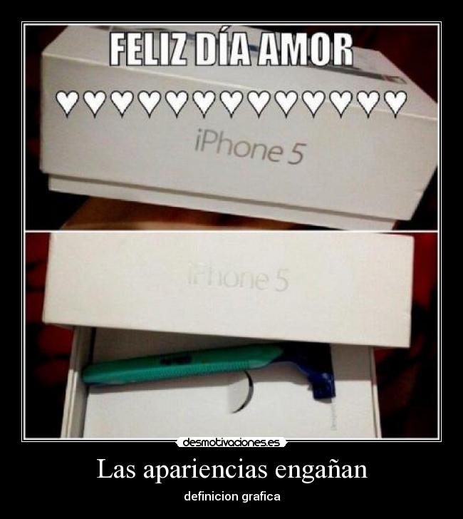 Las apariencias engañan - definicion grafica