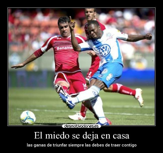 El miedo se deja en casa - las ganas de triunfar siempre las debes de traer contigo