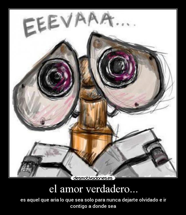 el amor verdadero... - es aquel que aria lo que sea solo para nunca dejarte olvidado e ir contigo a donde sea