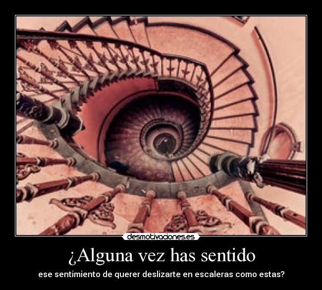 ¿Alguna vez has sentido - ese sentimiento de querer deslizarte en escaleras como estas?