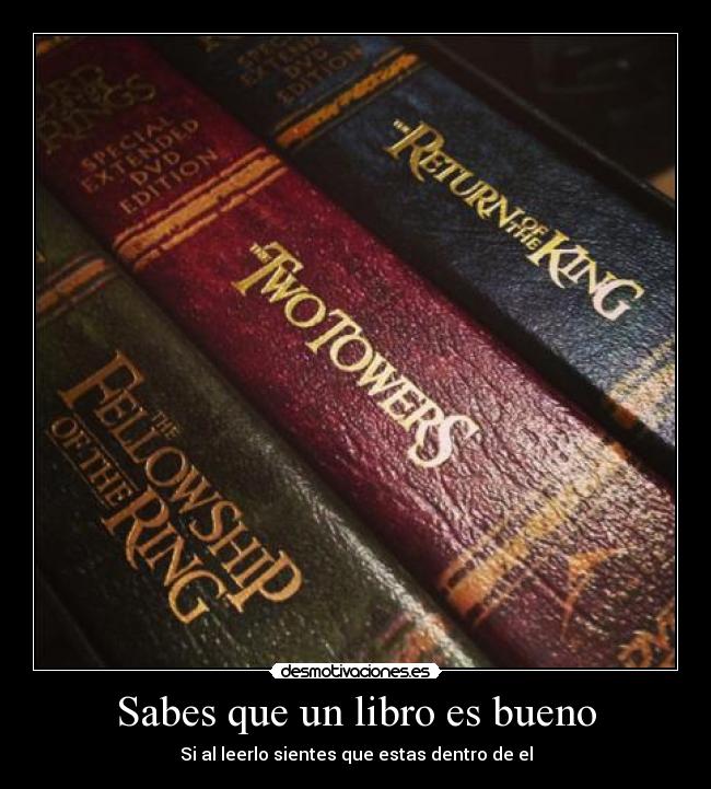 Sabes que un libro es bueno -