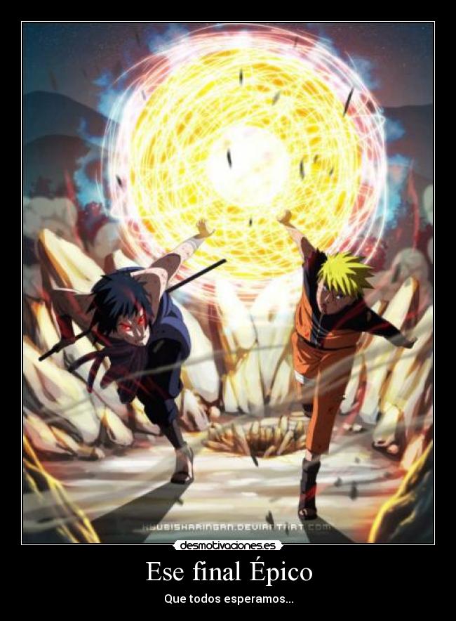 carteles anime manga naruto sasuke chidori rasengan desmotivaciones