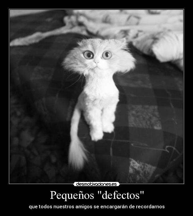Pequeños defectos - que todos nuestros amigos se encargarán de recordarnos
