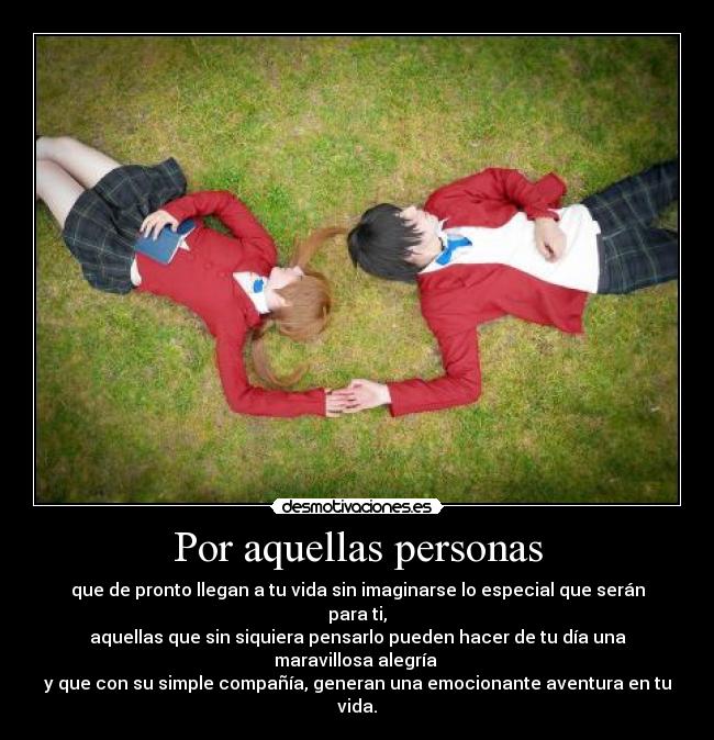 Por aquellas personas -