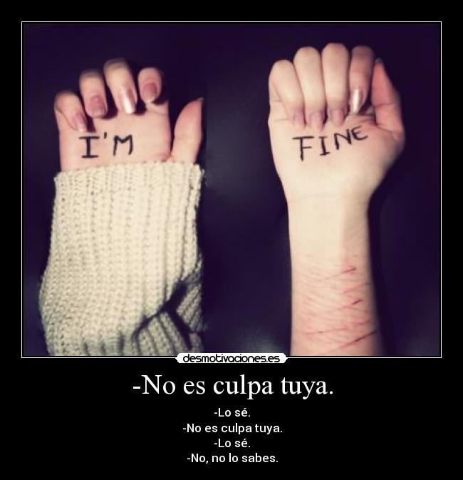 -No es culpa tuya. -