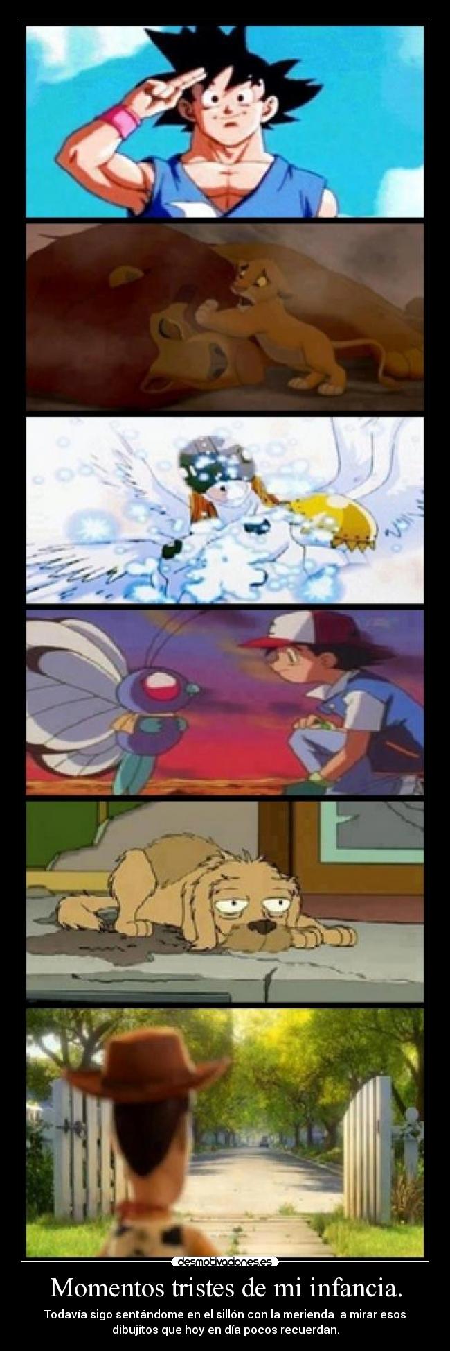 Momentos tristes de mi infancia. - Todavía sigo sentándome en el sillón con la merienda  a mirar esos
dibujitos que hoy en día pocos recuerdan.