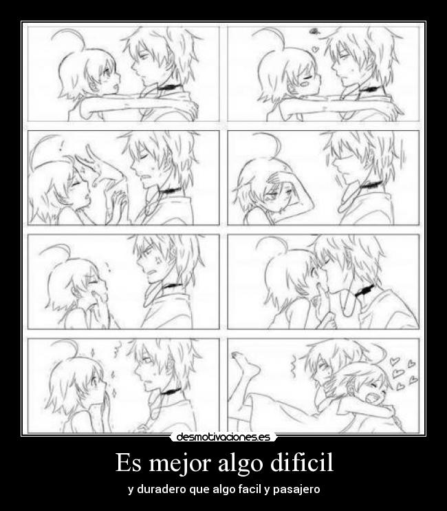 carteles anime mejpr algo dificil duradero que facil pasajeros desmotivaciones