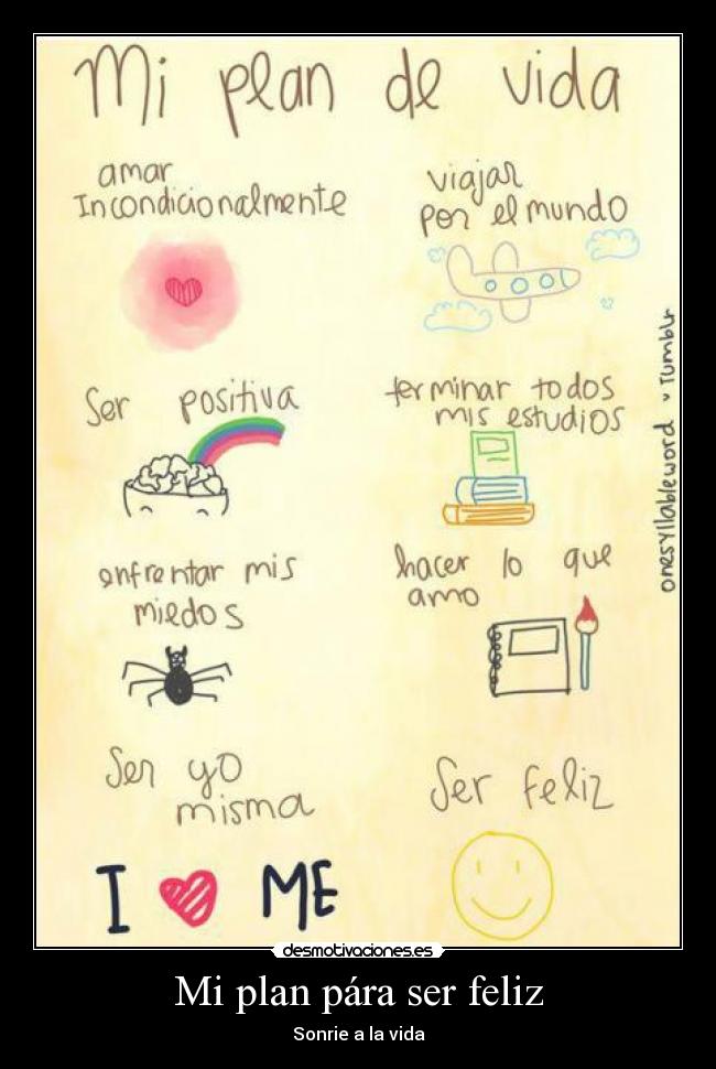 Mi plan pára ser feliz - 