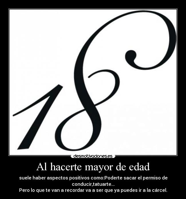 Al hacerte mayor de edad - 